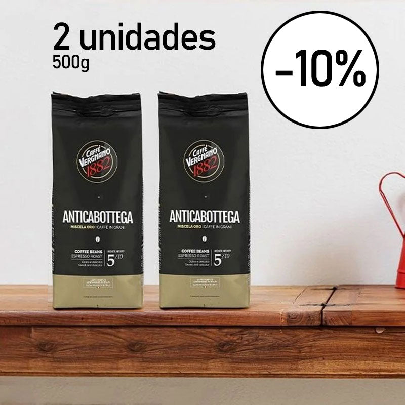 LLeva 2 Café en Grano ANTICA BOTTEGA 500g con un 10% de descuento (1 kilo)