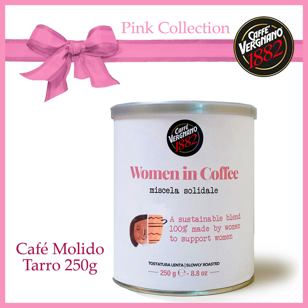 
                  
                    Cargar imagen en el visor de la galería, CAFÉ MOLIDO VERGNANO Women In Coffee Tarro 250g + Taza Rosada
                  
                