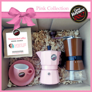
                  
                    Cargar imagen en el visor de la galería, Kit Pink Women in coffee Granos +Taza + Moka + Molinillo + Taza cappuccino de regalo !
                  
                