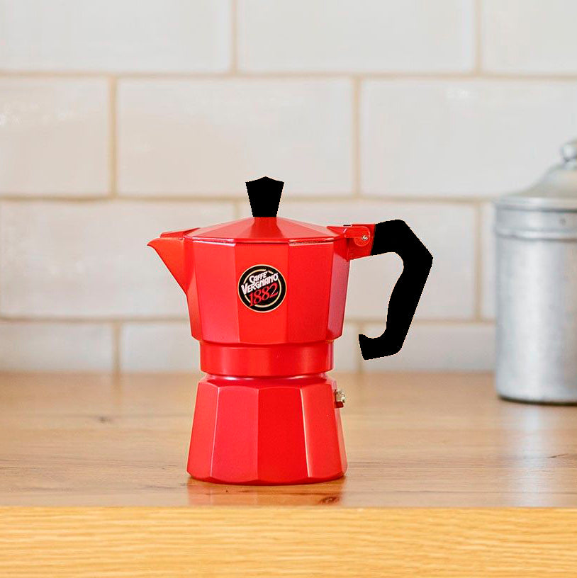 
                  
                    Cargar imagen en el visor de la galería, Pack Tarro Arábica 100% + Hermosa Moka Roja y 2 tazas espresso de colores italianas
                  
                